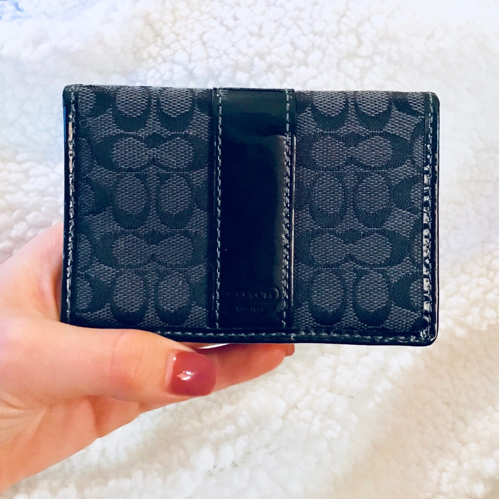 Authentic Coach Black Credit Card Holder